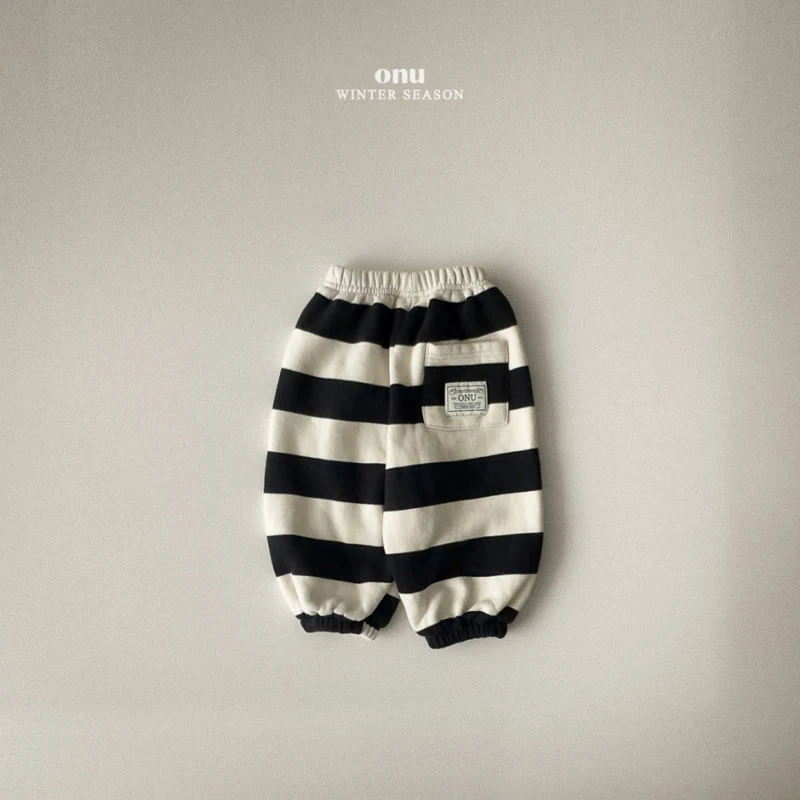 Onu - Korean Children Fashion - #magicofchildhood - Fleece Stripe Jogger Pants - 4