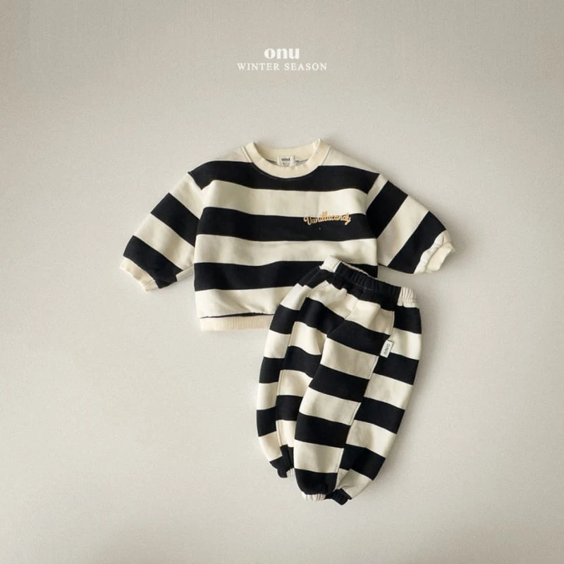 Onu - Korean Children Fashion - #stylishchildhood - Fleece Stripe Jogger Pants - 8