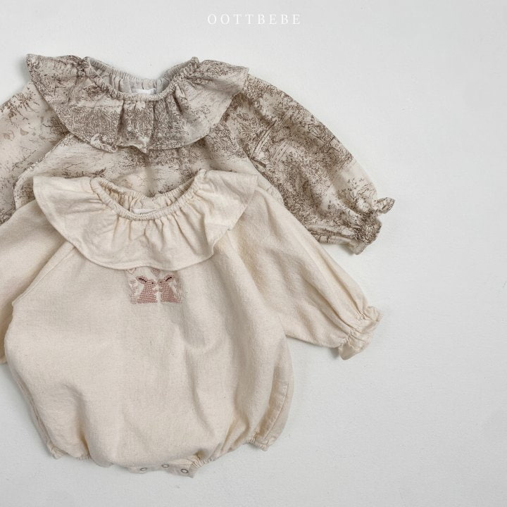 Oott Bebe - Korean Baby Fashion - #babyboutique - Madeleine Frill Bodysuit - 10