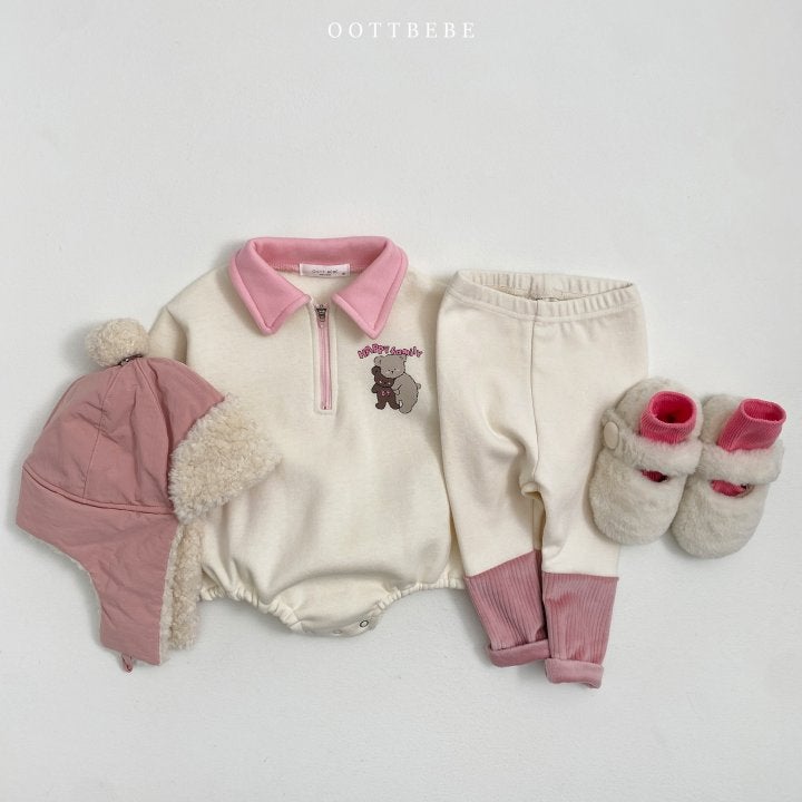 Oott Bebe - Korean Baby Fashion - #babyboutiqueclothing - Happy Otti Collar Suit - 2