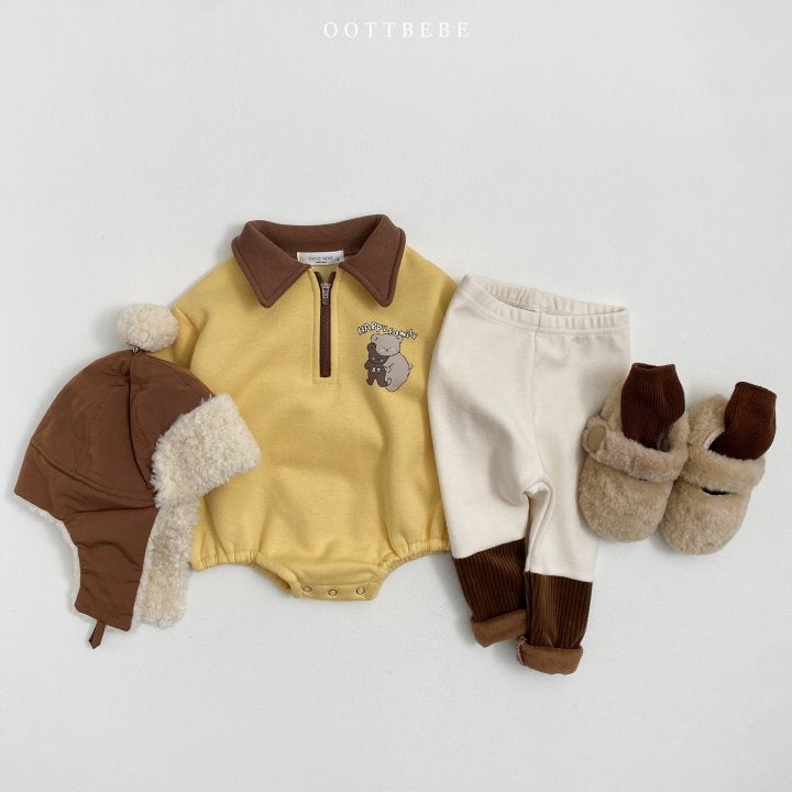 Oott Bebe - Korean Baby Fashion - #babyclothing - Happy Otti Collar Suit - 3