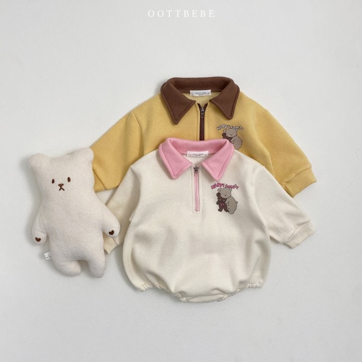 Oott Bebe - Korean Baby Fashion - #babyclothing - Happy Otti Collar Suit - 4