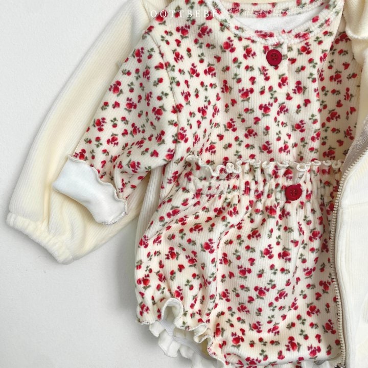 Oott Bebe - Korean Baby Fashion - #babyfashion - Jenny Flower Bloomer Set - 2