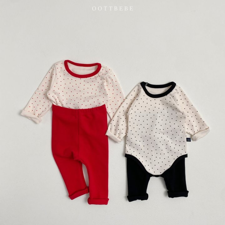 Oott Bebe - Korean Baby Fashion - #babyfever - Mini Heart Easywear - 9