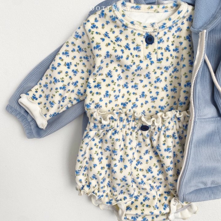 Oott Bebe - Korean Baby Fashion - #babyfever - Jenny Flower Bloomer Set - 3