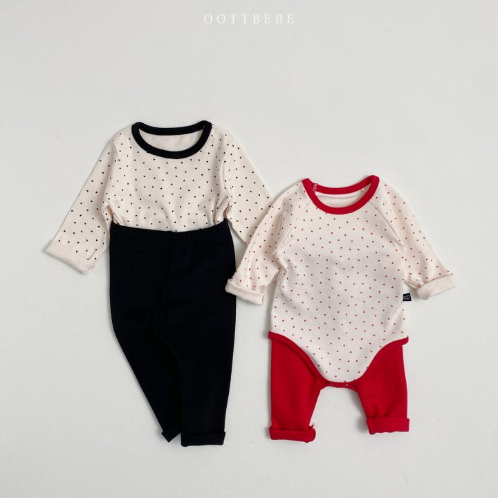 Oott Bebe - Korean Baby Fashion - #babygirlfashion - Mini Heart Easywear - 10