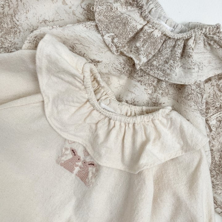 Oott Bebe - Korean Baby Fashion - #babyoutfit - Madeleine Frill Bodysuit - 6