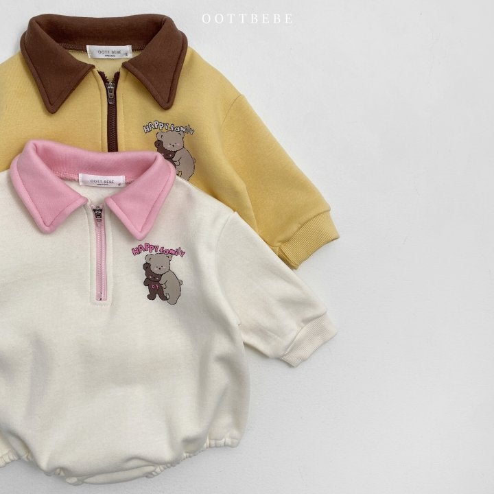 Oott Bebe - Korean Baby Fashion - #babyoutfit - Happy Otti Collar Suit - 10