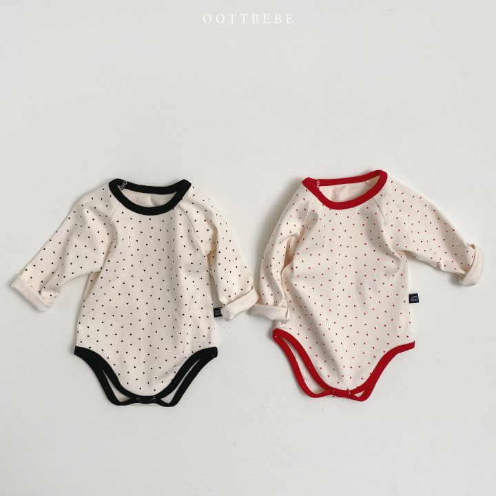 Oott Bebe - Korean Baby Fashion - #smilingbaby - Mini Heart Suit Set (Suit + leggings) - 5