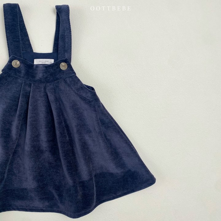 Oott Bebe - Korean Children Fashion - #Kfashion4kids - Velore Suspender Skirt - 7