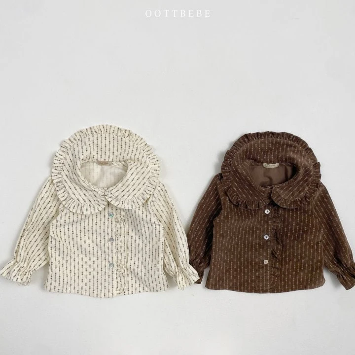 Oott Bebe - Korean Children Fashion - #Kfashion4kids - Wendy Frill Blouse