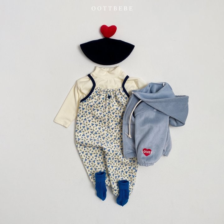 Oott Bebe - Korean Children Fashion - #childofig - Jenny Flower Overalls - 2