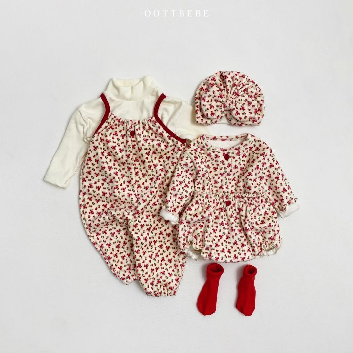 Oott Bebe - Korean Children Fashion - #childofig - Jenny Flower Overalls - 3