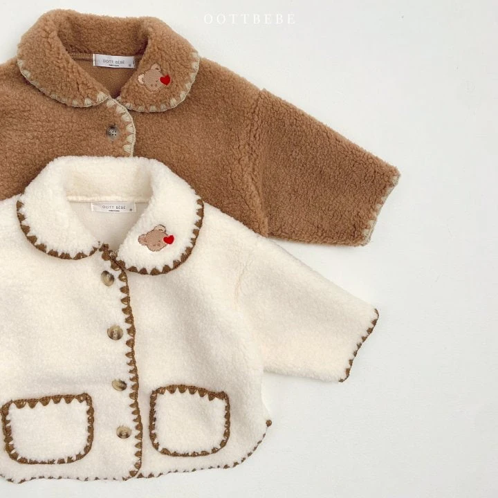 Oott Bebe - Korean Children Fashion - #childrensboutique - Mellow Bear Jacket - 3