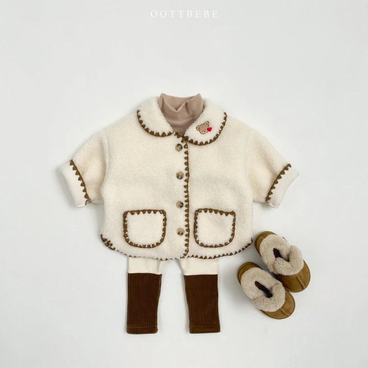 Oott Bebe - Korean Children Fashion - #childrensboutique - Mellow Bear Jacket - 4