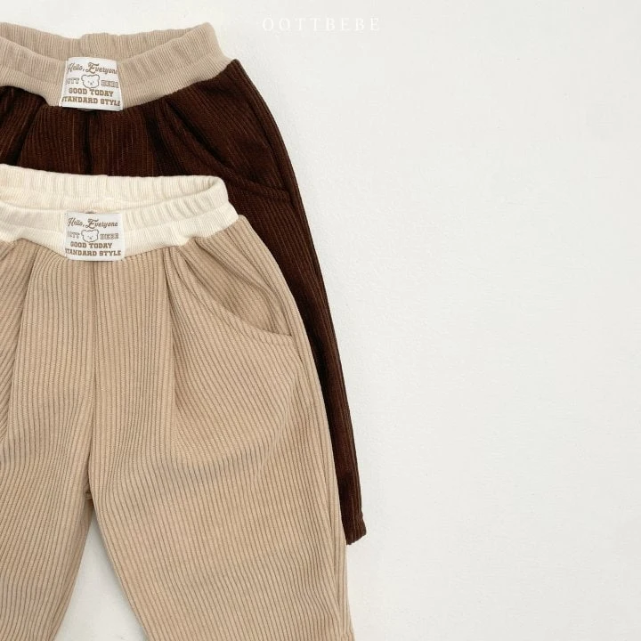 Oott Bebe - Korean Children Fashion - #designkidswear - Cappuccino Wide Pants - 8