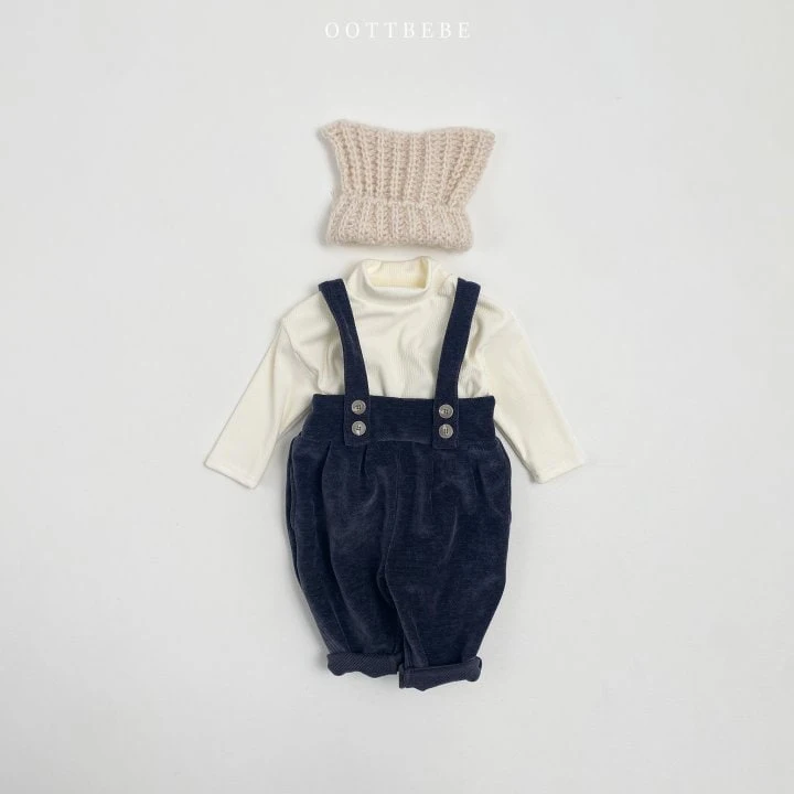 Oott Bebe - Korean Children Fashion - #discoveringself - Velore Suspender Pants