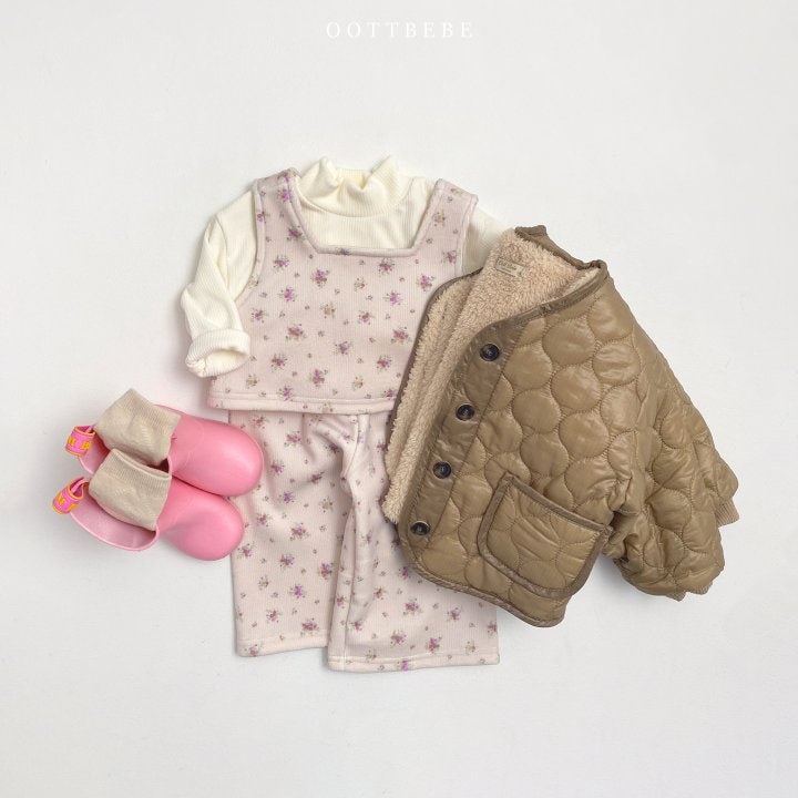 Oott Bebe - Korean Children Fashion - #discoveringself - Winter Flower Top Bottom Set - 7