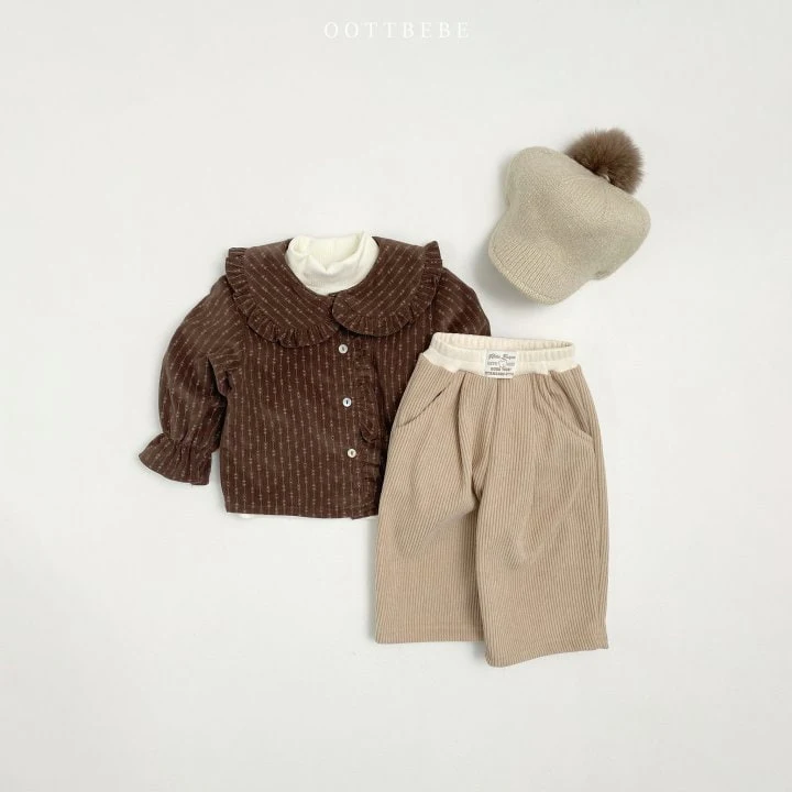 Oott Bebe - Korean Children Fashion - #fashionkids - Cappuccino Wide Pants - 10