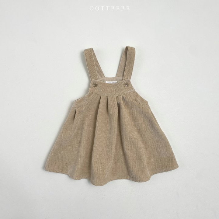 Oott Bebe - Korean Children Fashion - #fashionkids - Velore Suspender Skirt - 4