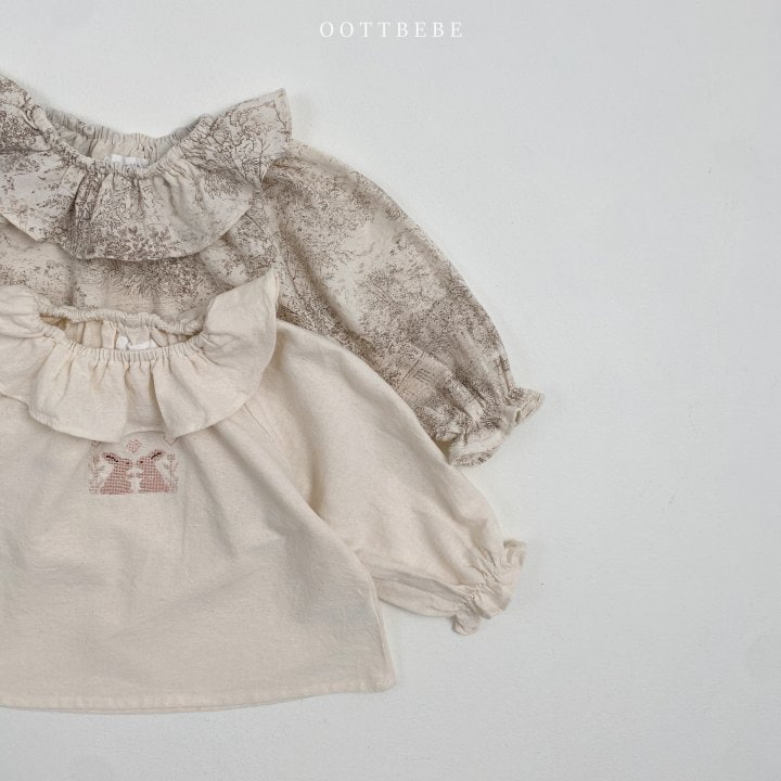 Oott Bebe - Korean Children Fashion - #kidzfashiontrend - Madeleine Frill Blouse - 3