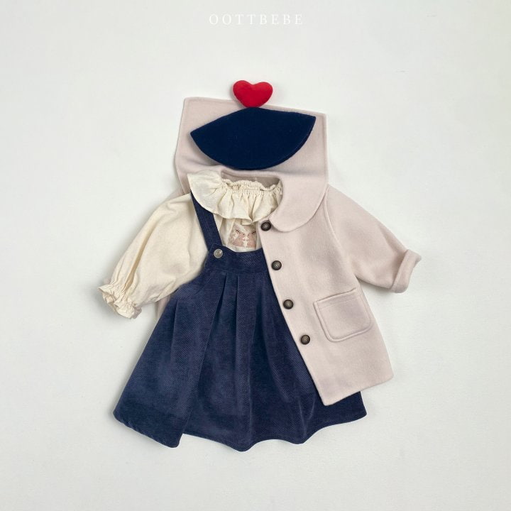 Oott Bebe - Korean Children Fashion - #minifashionista - Velore Suspender Skirt - 10