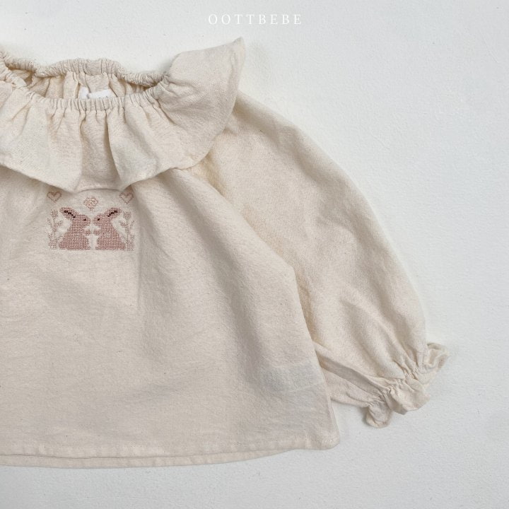 Oott Bebe - Korean Children Fashion - #minifashionista - Madeleine Frill Blouse - 7