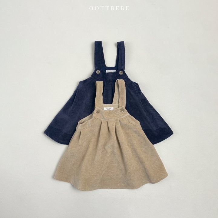 Oott Bebe - Korean Children Fashion - #prettylittlegirls - Velore Suspender Skirt - 11