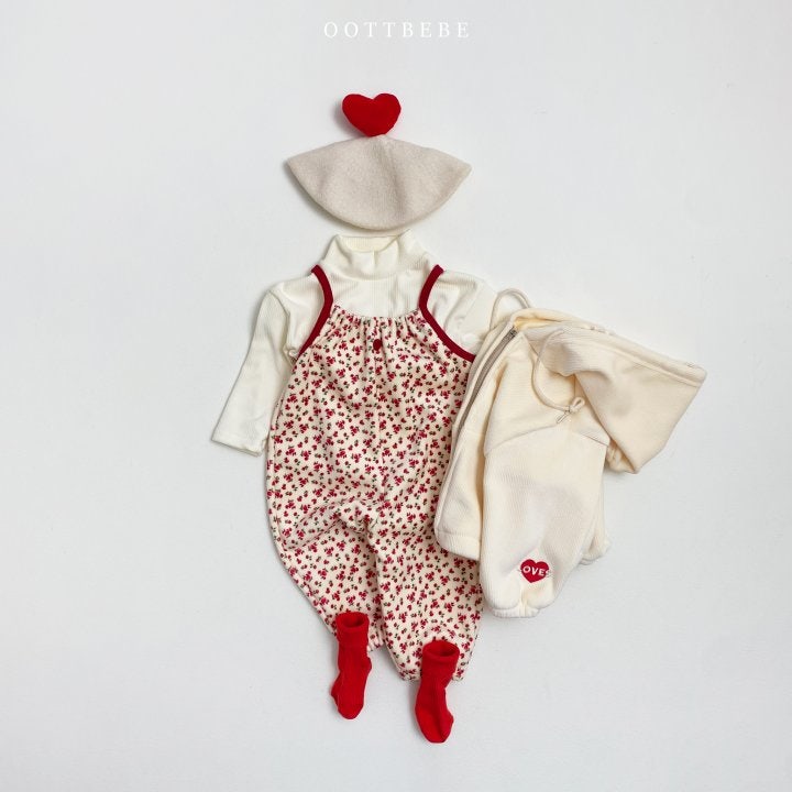 Oott Bebe - Korean Children Fashion - #prettylittlegirls - Jenny Flower Overalls