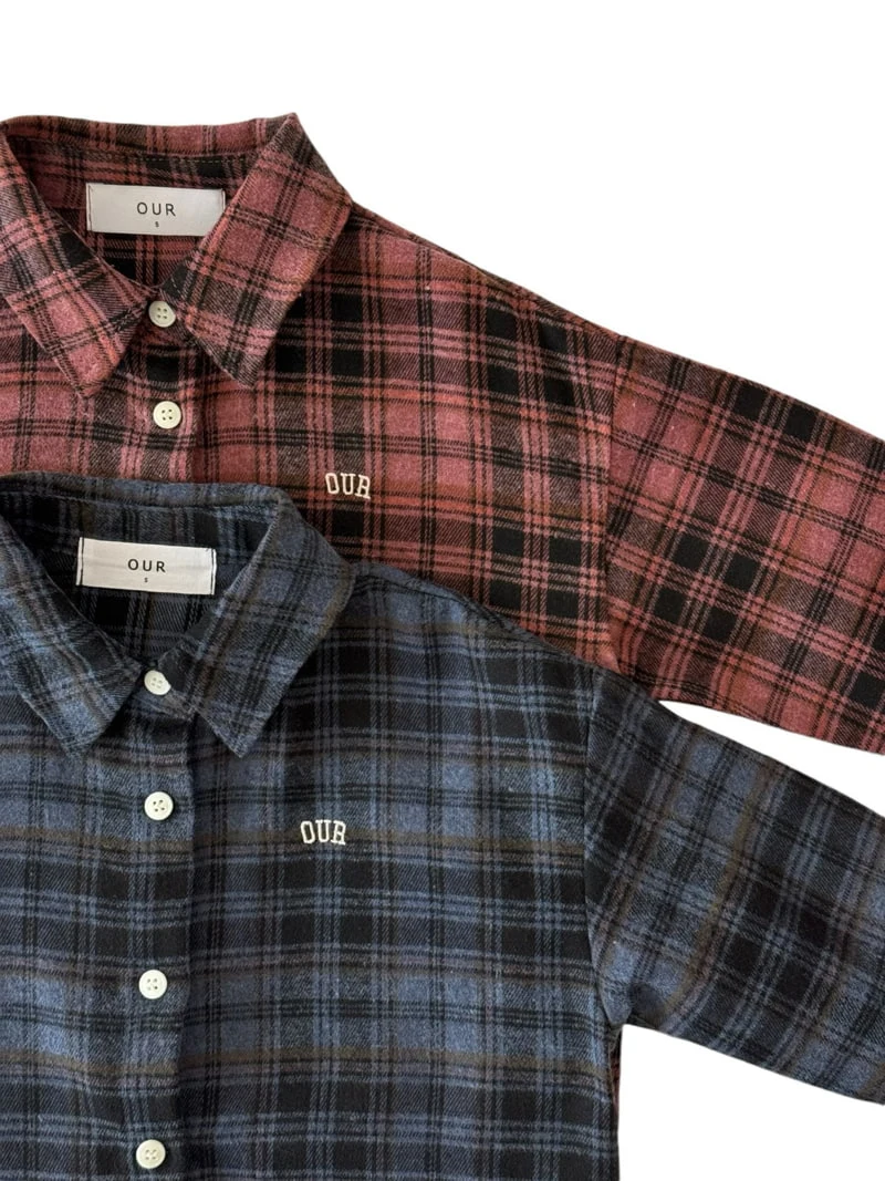 Our - Korean Children Fashion - #childofig - Fuzz Check Shirt