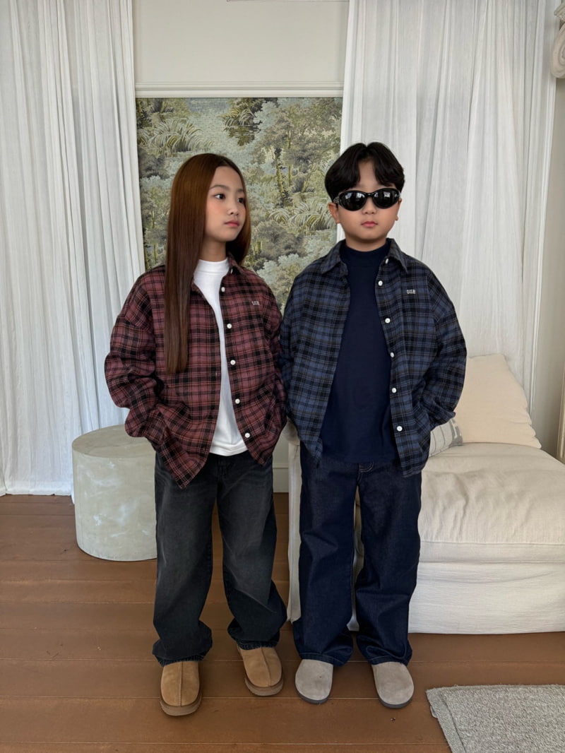 Our - Korean Children Fashion - #childofig - Fuzz Check Shirt - 2