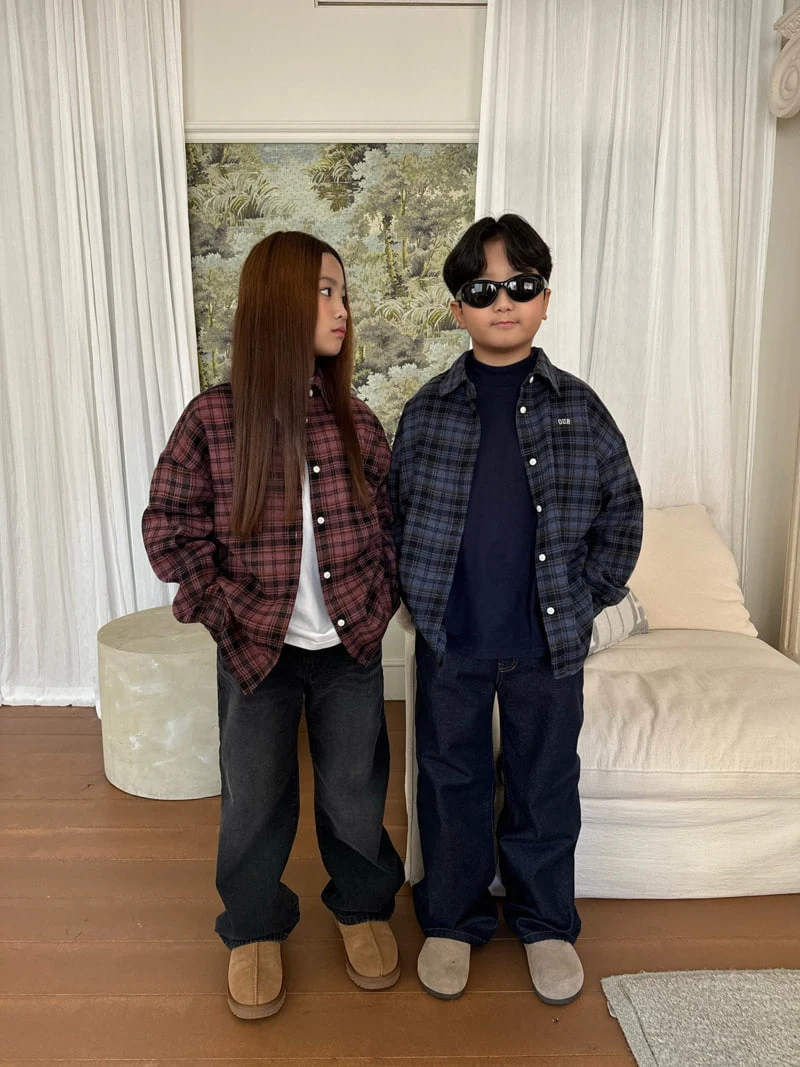 Our - Korean Children Fashion - #childrensboutique - Fuzz Check Shirt - 4