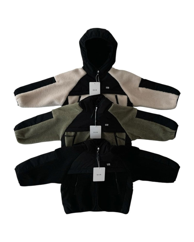 Our - Korean Children Fashion - #designkidswear - Fleece Panel Hooded Jumper