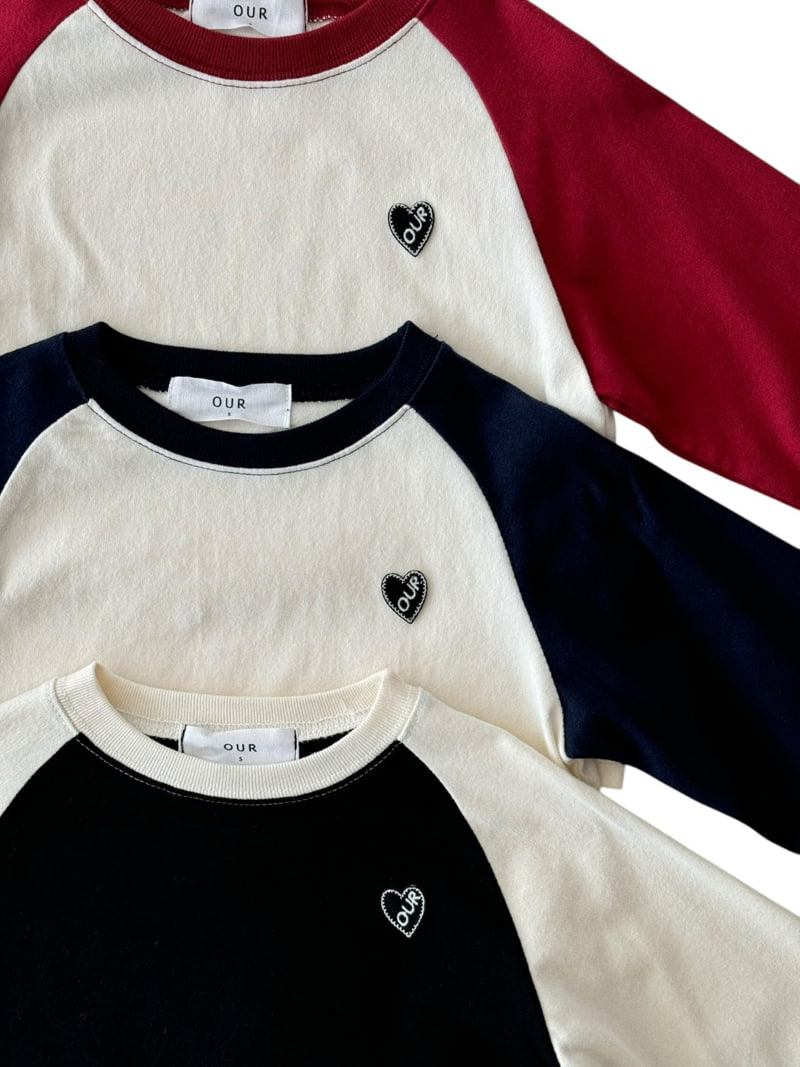 Our - Korean Children Fashion - #kidzfashiontrend - Heart Raglan Tee