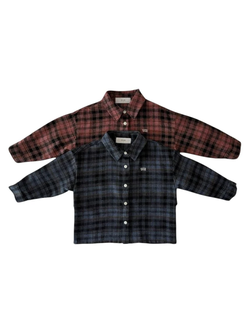 Our - Korean Children Fashion - #littlefashionista - Fuzz Check Shirt - 11