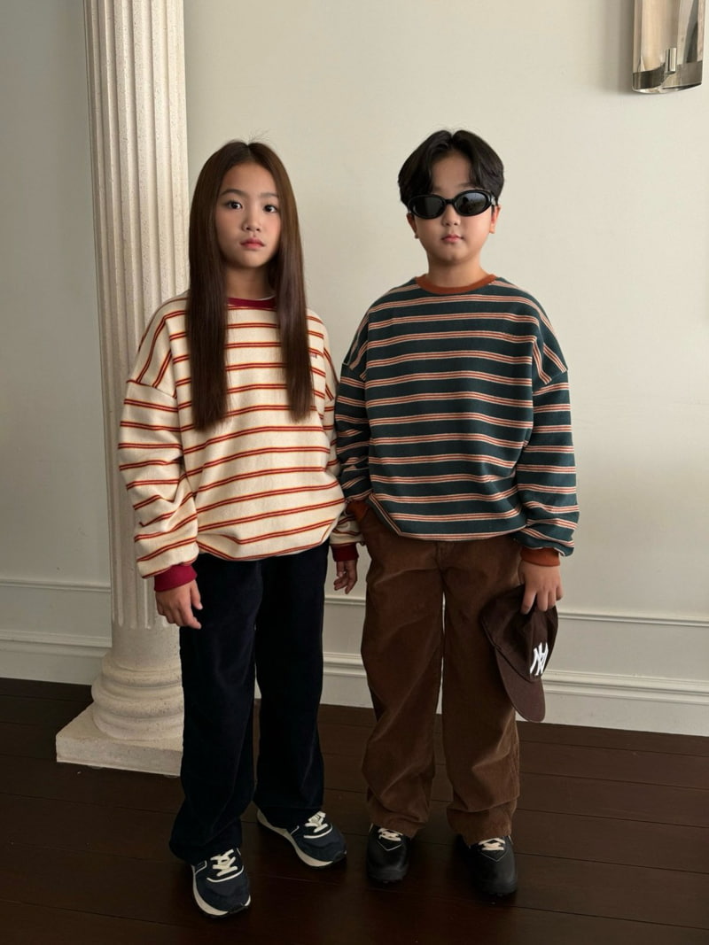 Our - Korean Children Fashion - #magicofchildhood - Chamber Stripe Sweatshirts - 4