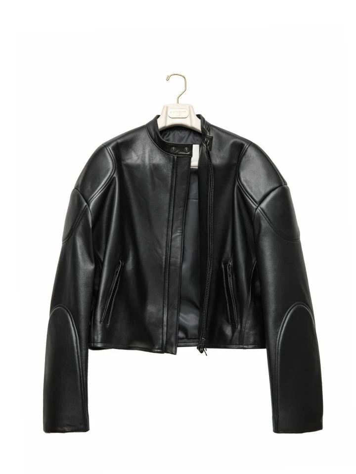 Paper Moon - Korean Women Fashion - #momslook - Lux Oversized Lambskin Leather Racer Biker Jacket - 6