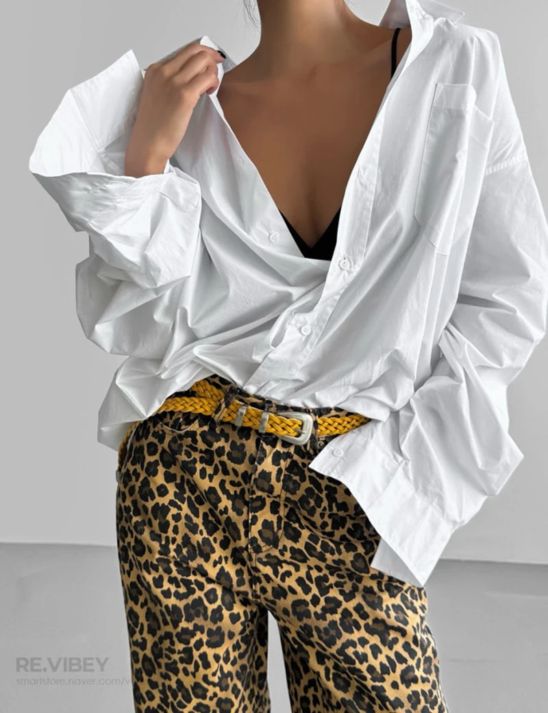 Paper Moon - Korean Women Fashion - #womensfashion - Leopard Print Wide Cotton Twill Trousers - 4