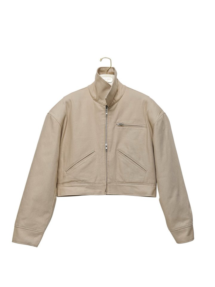 Paper Moon - Korean Women Fashion - #thelittlethings - Oversized Cotton Padding Crop Trucker Jacket - 6