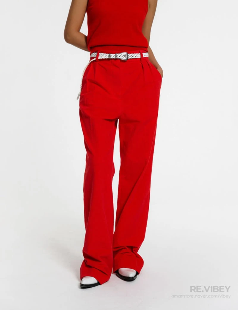 Paper Moon - Korean Women Fashion - #womensfashion - Corduroy High Waist Pintuck Trousers - 8