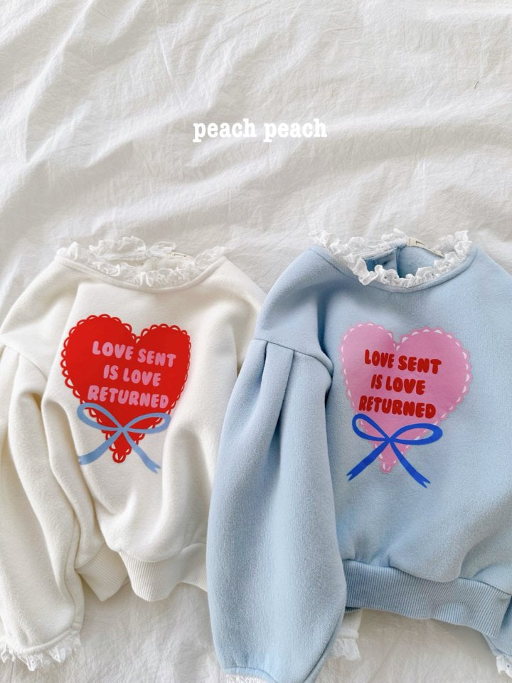 Peach Peach - Korean Children Fashion - #childofig - Love Me Sweatshirt - 3