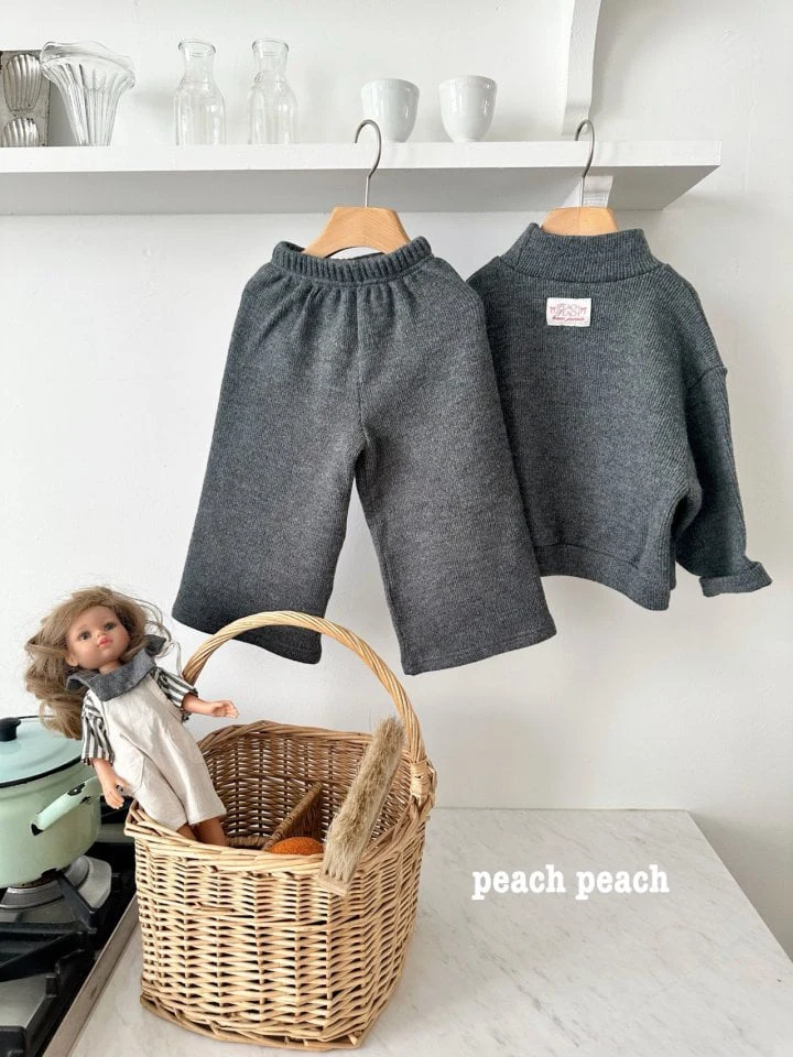 Peach Peach - Korean Children Fashion - #childrensboutique - Cheese Knit Pants - 10