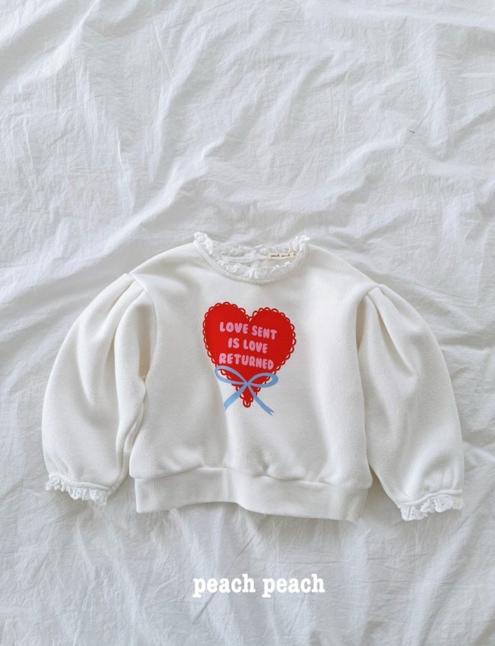 Peach Peach - Korean Children Fashion - #childofig - Love Me Sweatshirt - 4