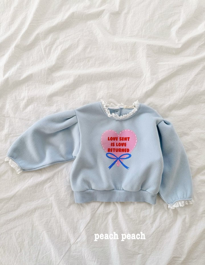 Peach Peach - Korean Children Fashion - #kidsshorts - Love Me Sweatshirt - 8