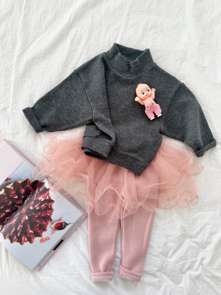 Peach Peach - Korean Children Fashion - #kidsshorts - Cheese Knit Tee - 5