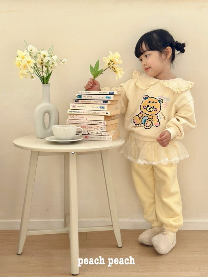 Peach Peach - Korean Children Fashion - #kidsstore - Cute Bear Sweatshirt - 12