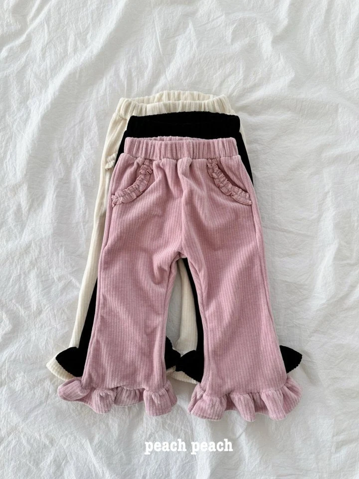 Peach Peach - Korean Children Fashion - #kidzfashiontrend - Creamy Corduroy Bootcut Pants