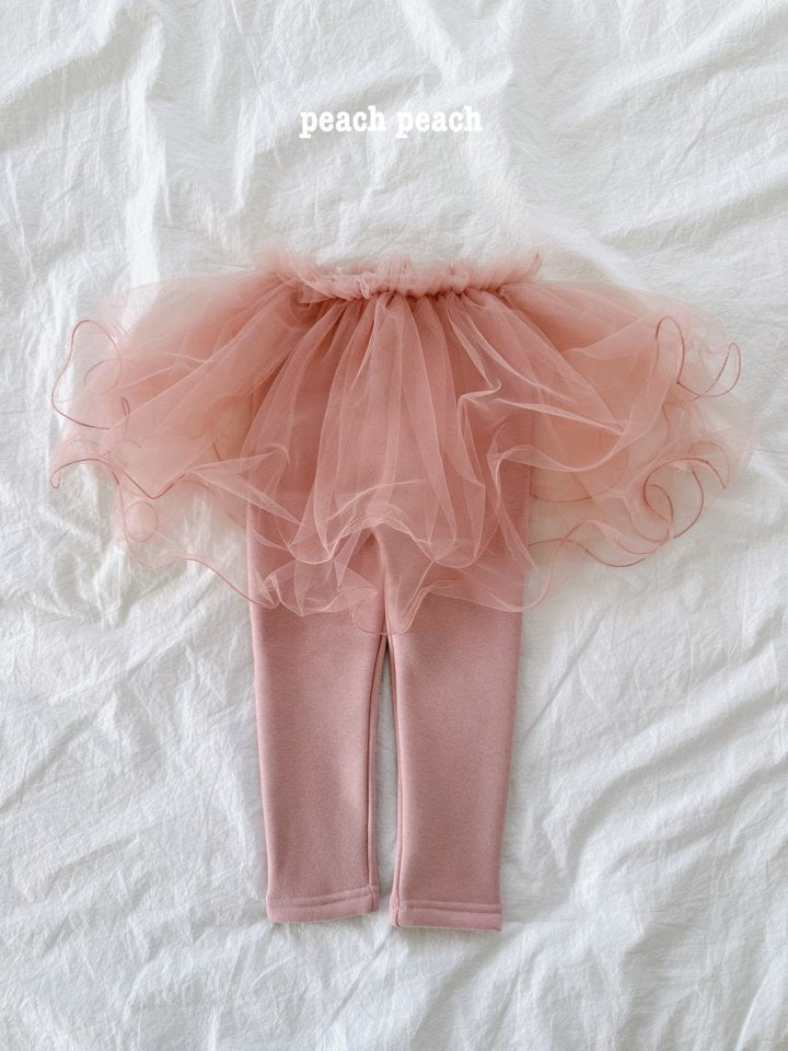 Peach Peach - Korean Children Fashion - #kidsstore - Winter Darling Tutu Skirt Leggings - 4