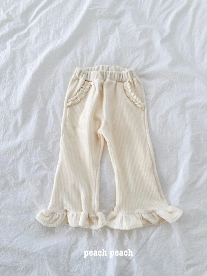 Peach Peach - Korean Children Fashion - #minifashionista - Creamy Corduroy Bootcut Pants - 5