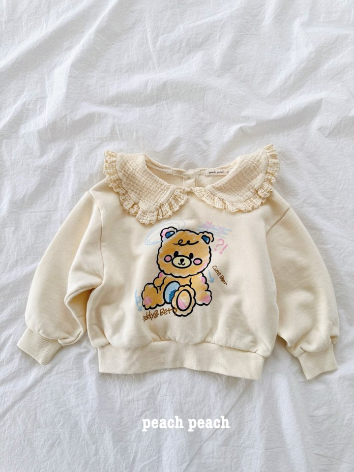 Peach Peach - Korean Children Fashion - #minifashionista - Cute Bear Sweatshirt